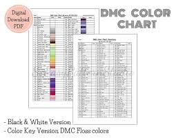 DMC Floss Color Chart PDF Download File DMC Threads Color Shade Chart for  Cross Stitch Thread - Etsy