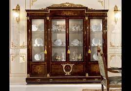 Check the product description of each cabinet for all the information. 4 Door Glass Cupboard For Dining Room Glass Cupboard Furniture Design Living Room Beautiful Dining Rooms
