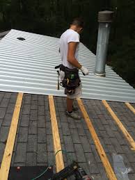 Charming Photo Newroof In 2020 Diy Metal Roof Metal Roof Over Shingles Metal Roof