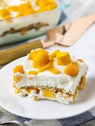 Angel food cake with marsala whipped cream and fresh berrieskitchenaid. Mango Graham Cake Filipino Mango Float Video Recipe The Unlikely Baker