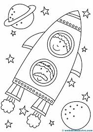 Cohete Dibujos Del Espacio Dibujos Para Colorear Nave Espacial Dibujo Manualidades con fieltro para ninos. pinterest