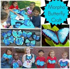 Make A Tropical Blue Morpho Butterfly Craft Blue Morpho Butterfly Butterfly Crafts Morpho Butterfly