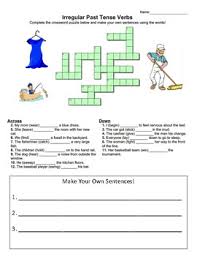 Modify with your own questions and answers. Past Tense Crossword Worksheets Teaching Resources Tpt