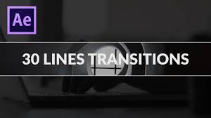 You'll be ready to edit any type of flashy video. 30 Free Line Transitions Is A Universal And Dynamic Template For After Effects Simply Crea Adobe After Effects Tutorials After Effects After Effects Templates