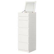 Malm 6 Cekmeceli Sifonyer Beyaz Ayna 40x123 Cm Sifonyer Ikea Depolama