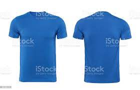 Foto De Azul Tshirts Frente E Verso Usado Como Modelo De Design E Mais Fotos De Stock De Camiseta Istock