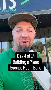 Day 4 of building a plane in my escape rooms. #escape #escaperooms #diy  #remodel