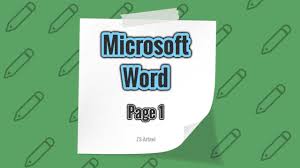 Page 1 Page Setup Cara Mengoperasikan Microsoft Word Microsoft Office Youtube