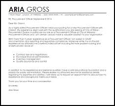 I am a finance professional with an mba in finance and more than a decade of professional experience. Procurement Officer Cover Letter Sample Cover Letter Templates Examples