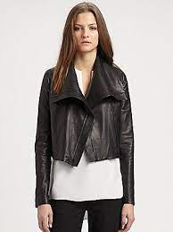 Vince Cropped Leather Jacket Leather Jacket Jackets Cropped Leather Jacket