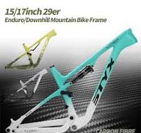 BSFHQS 29er Marco De Bici De Montaña XC/DH 15" 17" Cuadro De Suspensión De Carbono Cuadro De Enduro/Downhill 148mm Eje Pasante Freno De Disco(Yellow ...