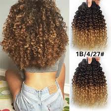 2020 popular 1 trends in hair extensions & wigs with blond curly weave hair bundles and 1. 1piece Afro Kinky Curly Hair T1b4 27 Ombre Blonde Hair Extensions 8 Inch 7a Virgin Human Hair Curly Weave Brazilian Hair Weave Bundles Wish
