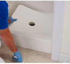 The shower pan serves two primary functions. Fix Your Cracked And Leaky Chipped Or Unattractive Shower Pan With The Nutub 24 In W X 24 In L S Shower Floor Fiberglass Shower Pan Fiberglass Shower Stalls