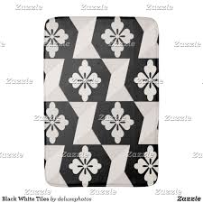 Black And White Lily Pad Tiles Black White Tiles Bathroom Mat Zazzle Com In 2020 Black And White Tiles Bathroom Black And White Tiles Bathroom Mats