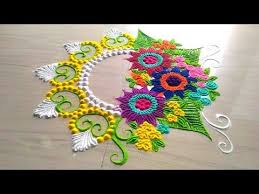 Rangoli Designs With Color Unique And Innovative Super Easy Rangoli Design By Jyoti Rathod Yout Colorful Rangoli Designs Rangoli Designs Easy Rangoli Designs