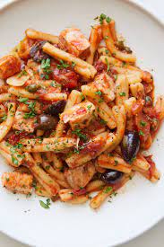 Neapolitan Pasta With Swordfish Recipe Recipe Swordfish Recipes Pasta Dishes Romesco Sauce Recipe
