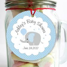 Personalized Baby Blue Elephant Tags Toppers Or Sticker Etsy Baby Boy Shower Favors Baby Shower Tags Baby Shower Cupcakes For Boy