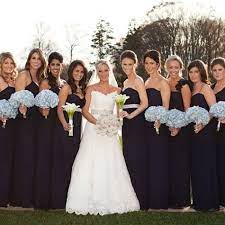 Black Dresses With Light Blue Flowers Black Bridesmaid Dresses Bridesmaid Light Blue Wedding