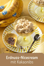 Erdnuss Nicecream Mit Kakaonibs Rezept Rezept Rezepte Kakaonibs Erdnuss