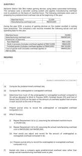 Powered by topgen series sdn. Solved Question 2 My Game Station Sdn Bhd Makes Gaming De Chegg Com