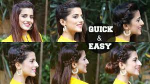 6 Quick Easy Indian Hairstyles For Medium To Long Hair Perfect Side Medium Hair Styles Easy Hairstyles For Medium Hair Haircuts For Medium Hair