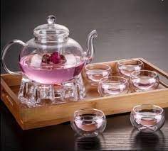 Teapot Tea Cup Set Filter Modern Kitchen Transparent 6 Cups Modern Contemporary Teapotteacupset Tea Recipes Tea Cups Tea Pots