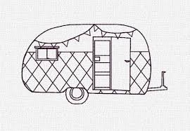 Retro Camper Machine Embroidery Pattern Design Instant Etsy Embroidery Patterns Redwork Embroidery Machine Embroidery Patterns