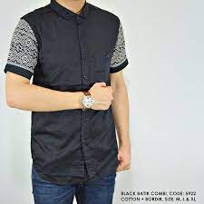 70 model baju batik kombinasi brokat polos sifon batik kombinasi yang dipadukan ke dalam baju koko pria muslim ternyata menjadi daya tarik tersendiri jika pada umumnya. Jual Kemeja Batik Songket Kombinasi Polos Hitam Cowok Pria Koleksi Baju Batik Modern Batik Modern Murah Pakaian Batik Modern Di Lapak Bajumuslimpriaterbaru Bukalapak