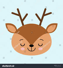 Illustration Of A Head Of A Cute Sleeping Deer On A Blue Background Cartoon Charactercute Sleeping Illustrati Cartoon Characters Blue Backgrounds Illustration