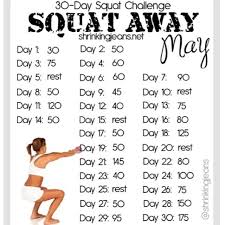 Squat Chart Health Fitness Sports Month Workout Workout