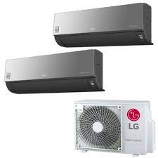 Air conditioners gas furnaces heat pumps air handlers and coils temperature control packaged units indoor air essentials ductless systems. Lg Air Conditioner Dualsplit 9000 12000 Btu Inverter Heat Pump Max Surface Area 30 50 M Artcool Integrated Ionizer And Wifi