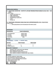 Ambil kesempatan ini dengan merujuk contoh resume ini. Contoh Resume Latihan Industri Contoh Resume Latihan Industri Dalam Bahasa Melayu Diharap Agar Perkongsian Contoh Surat Permohonan Latihan Industri Praktikal Ini Dapat Memudahkan Urusan Anda