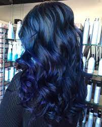 Impressive black blue hair styles 20 Dark Blue Hairstyles That Will Brighten Up Your Look Blue Hair Highlights Blue Black Hair Hair Color Blue
