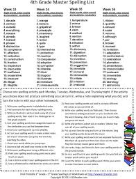3 Worksheets 4th Grade Spelling Words List 11 Of 36 4th Grade Master Spelling List Pdf Free D In 2020 4th Grade Spelling Words Spelling Words Spelling Words List