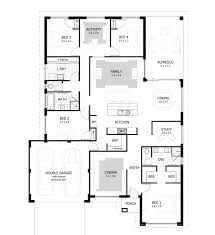 The Connery A Practical And Stylish Family Home Designed To Suit 17m Blocks With Huge Open P Bungalow Floor Plans Bungalow House Design 4 Bedroom House Plans