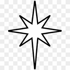 On monday night, jupiter and saturn, the two largest planets in our solar system, appear closer than at any time since 17th century. Christmas Star Clip Art Black And White Star Of Bethlehem Outline Hd Png Download 625x799 19945 Pngfind