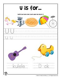letter u phonics recognition worksheet woo jr kids activities children s publishing