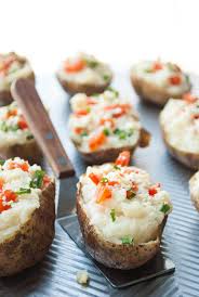 Garlic Mashed Twice Baked Potatoes The Budding Table Recipe Greek Yogurt Recipes Yogurt Recipes Twice Baked Potatoes