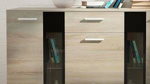 Ca 140 x 47 x h 65 cm. Sideboard Salsas Kommode Anrichte In Sonoma Eiche Matt Und Schwarz 140