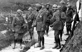 Sikh soldiers in the trenches at ...