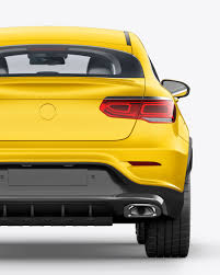 Download Coupe Crossover Suv Mockup Back View In Vehicle Mockups On Yellow Images Object Mockups