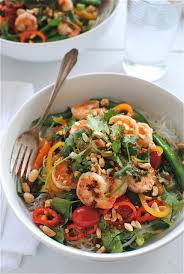 Remove the stem from the center of the kaffir lime leaves. Thai Shrimp Salad Bev Cooks