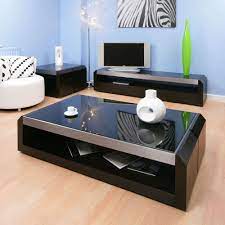 This generously proportioned piece is ideal for a larger living room. Image Of Black Glass Square Coffee Table Large Coffee Table Design Modern Modern Side Table Side Table Lamps