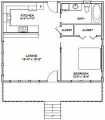 Garage apartment plan 94341 | total living area: 30x24 House 1 Bedroom 1 Bath 720 Sq Ft Pdf Floor Plan Model 5 One Bedroom House Guest House Plans One Bedroom House Plans