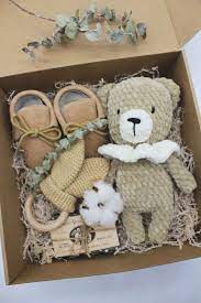 Welcome Baby Gift Box Idea Newborn Gender Neutral Gift Set Unisex Baby Shower Gift Basket Handmade Baby Gifts Baby Shower Gifts Handmade Baby