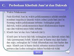 (1) khutbah jum'at harus ada wasiat taqwa, sedangkan di dalam tabligh dan dakwah tidak harus ada wasiat taqwa. Home Bab 12 Khotbah Tablig Dan Dakwah Skkd