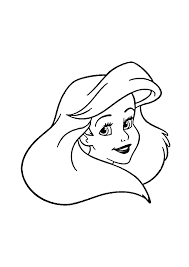 Ariel the little mermaid coloring pages. Ariel The Little Mermaid Face Coloring Book Razukraski Com