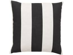 Black and white striped decorative pillows. 22 Smokey Black And Coconut White Decorative Striped Throw Pillow Down Filler Newegg Com