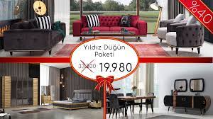 yildiz paketi her sey dahil mobilya dugun paketleri sizindukkan com da turkiye nin her yerine ucretsiz teslimat ve uygun fiyat avantajiy mobilya dugun yildiz