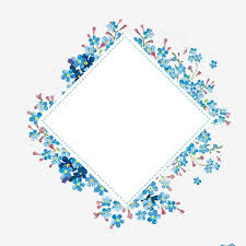 Background Decoration Cartoon Flower Blue Flowers Copywriting Background Flower Border Flower Cli Imagens Para Quadros Decorativos Planos De Fundo Azul Tiffany
